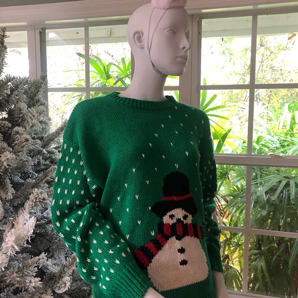 Vintage Christmas Sweater with snowman